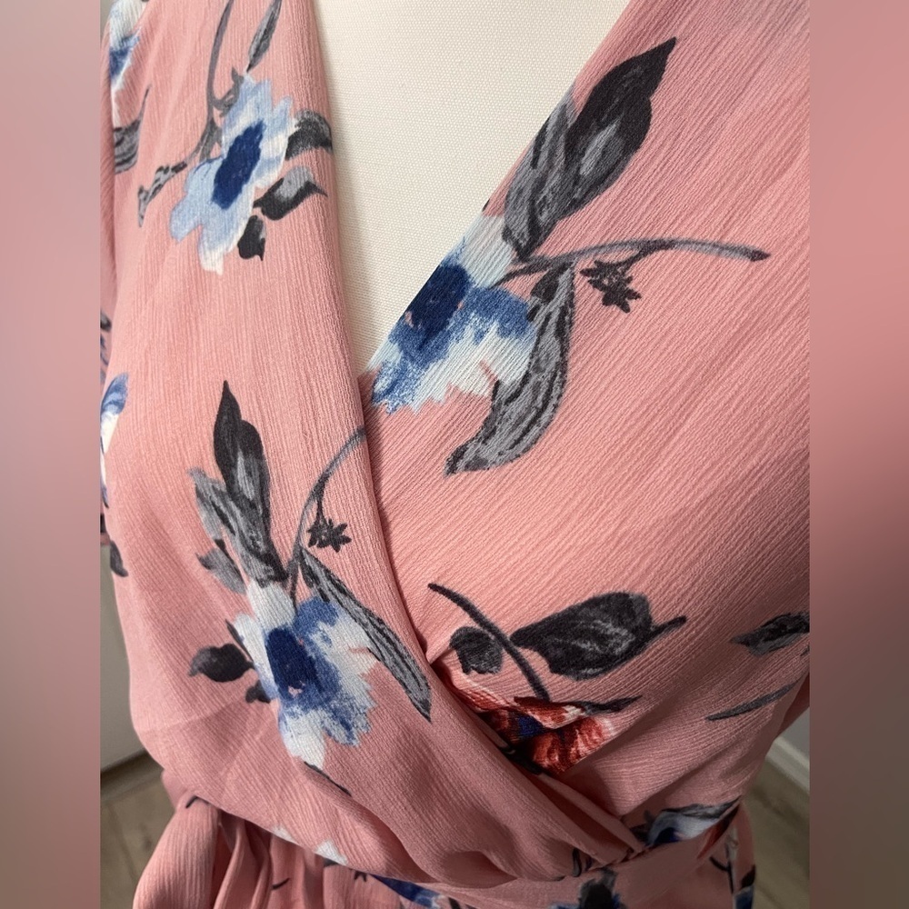 Pink Floral High Low Dress - Picture 6 of 6